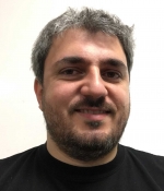 Male portrait - gray hair with dark facial hair