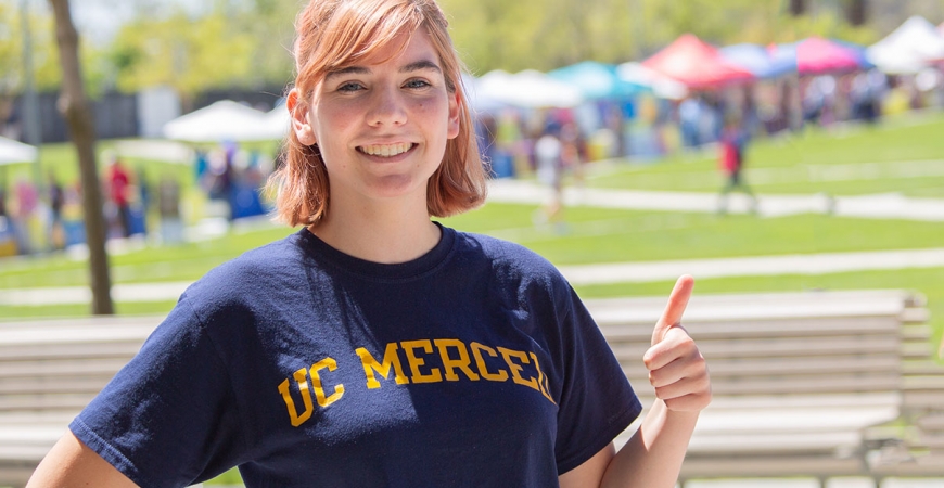Student at UC Merced Bobcat Day