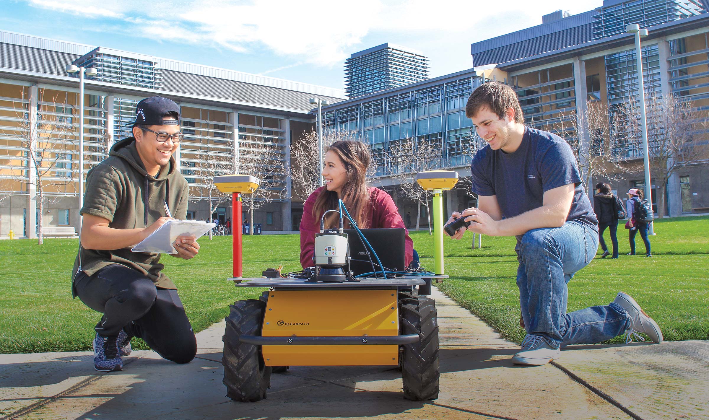 Students in Mechatronics lab