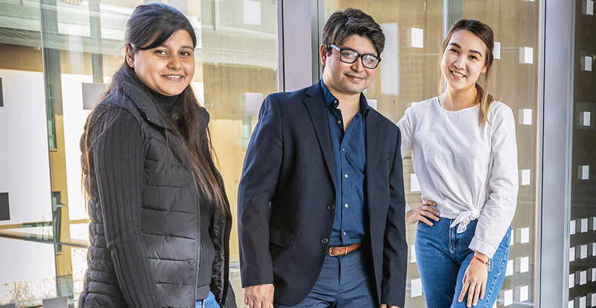 Professor Arif with UC Merced Ph.D students