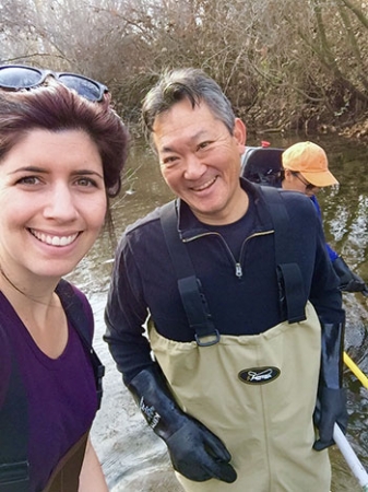 Professor Amemiya and Molly Phillips