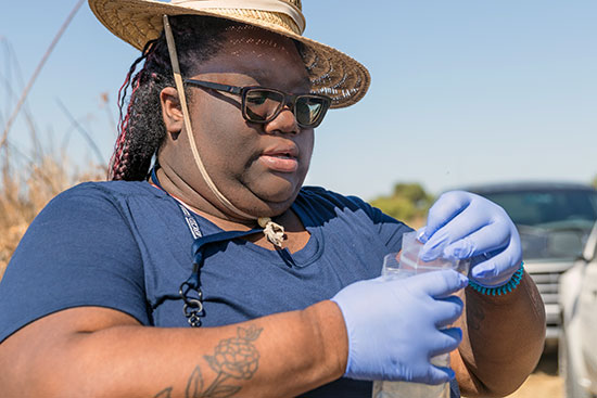 Student Danielle Jones at the Delta