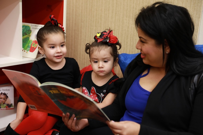 Girls reading a book