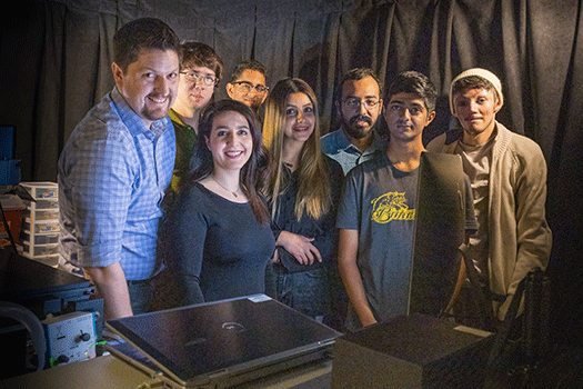 Professor Spencer and UC Merced students