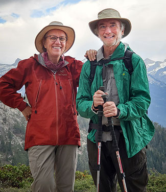 Professors hiking